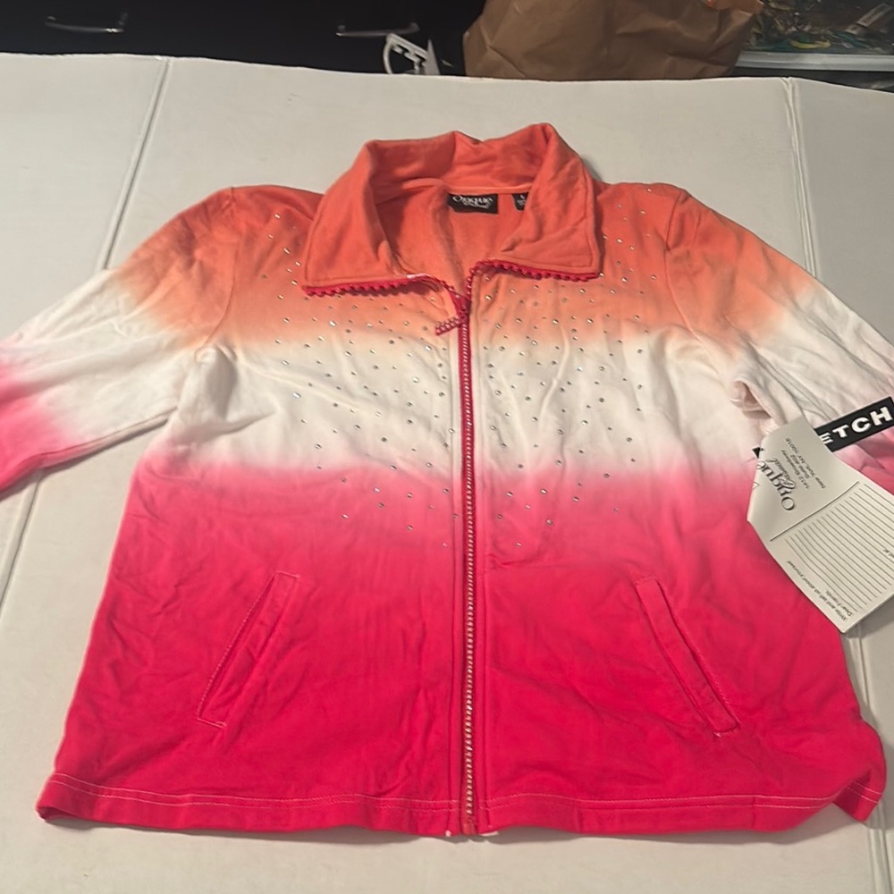 Onque Casuals Women's Pink and Orange Jacket size L